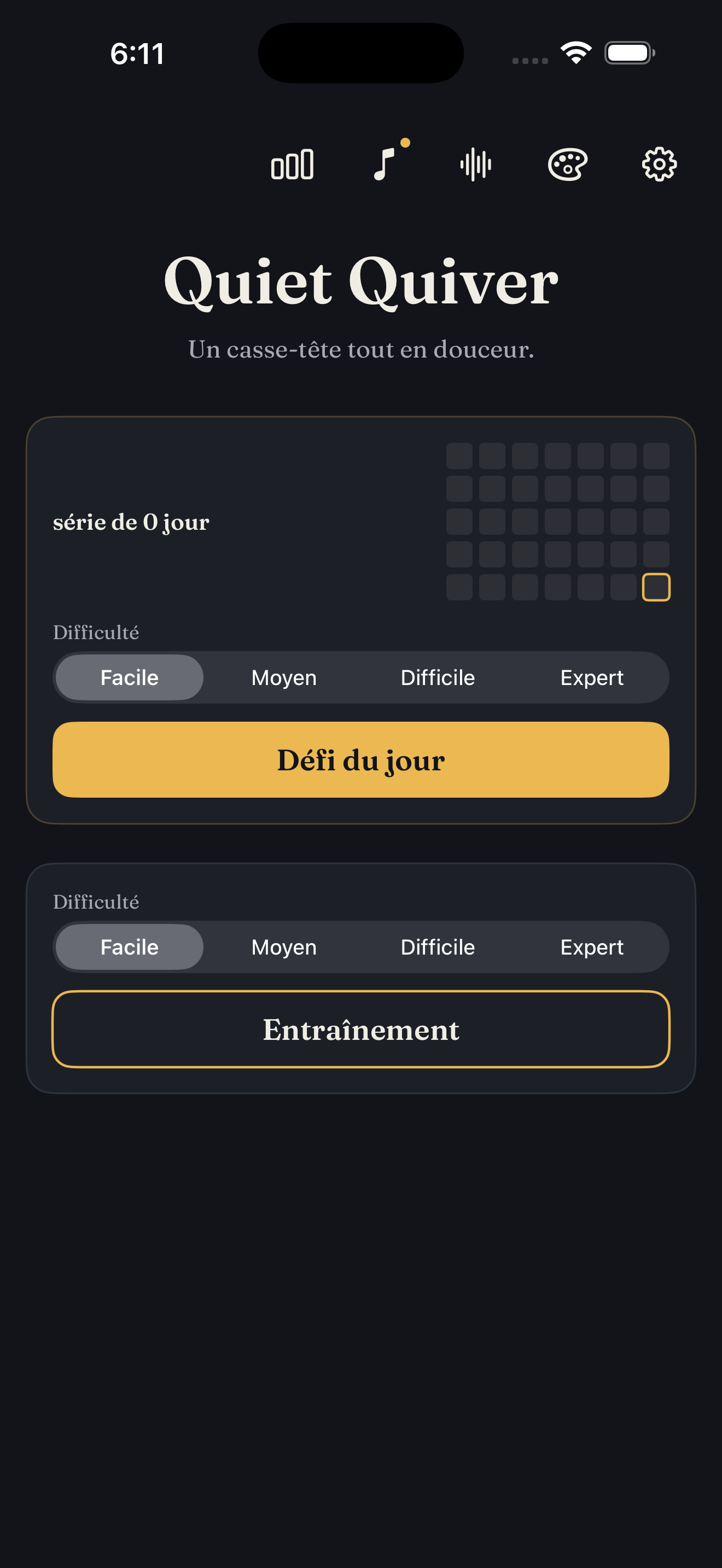 Home screen