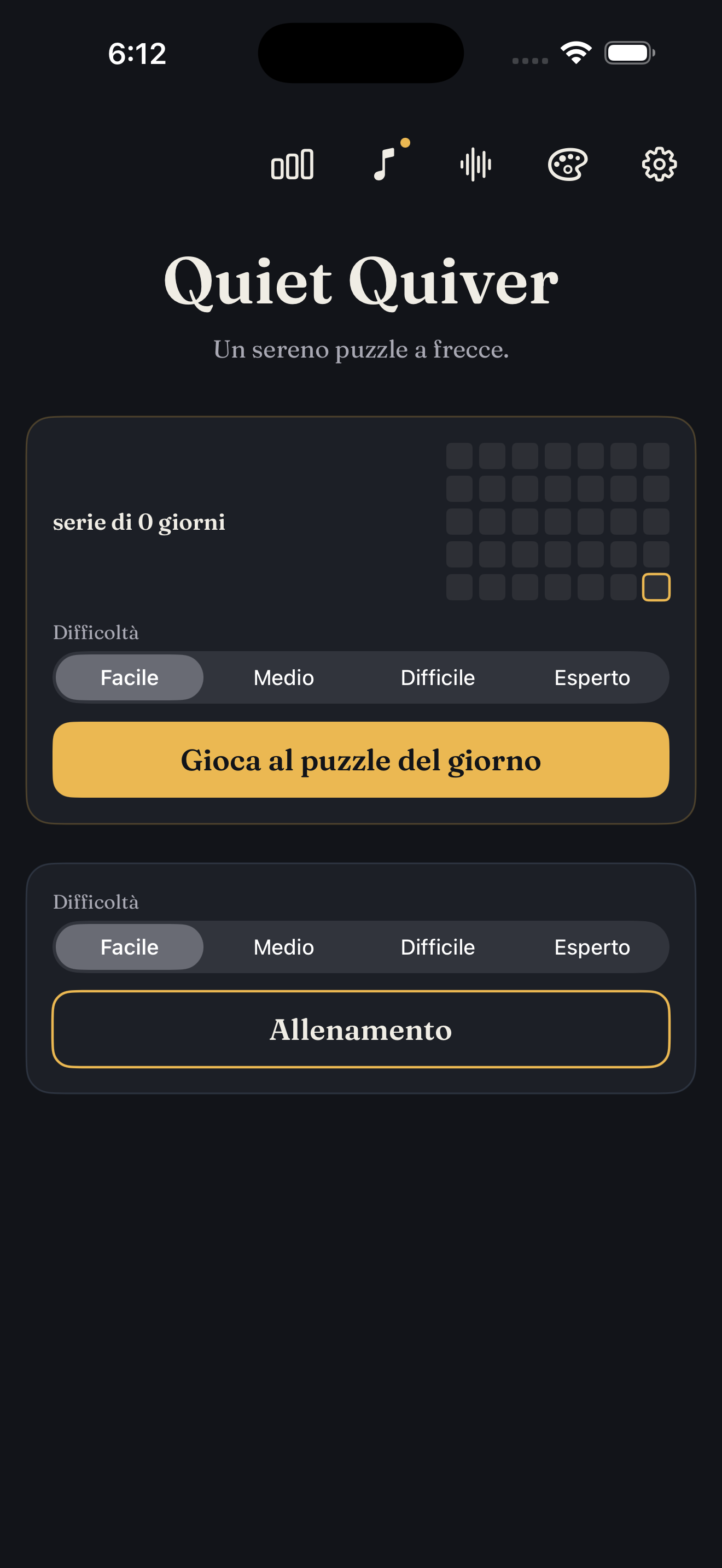 Home screen